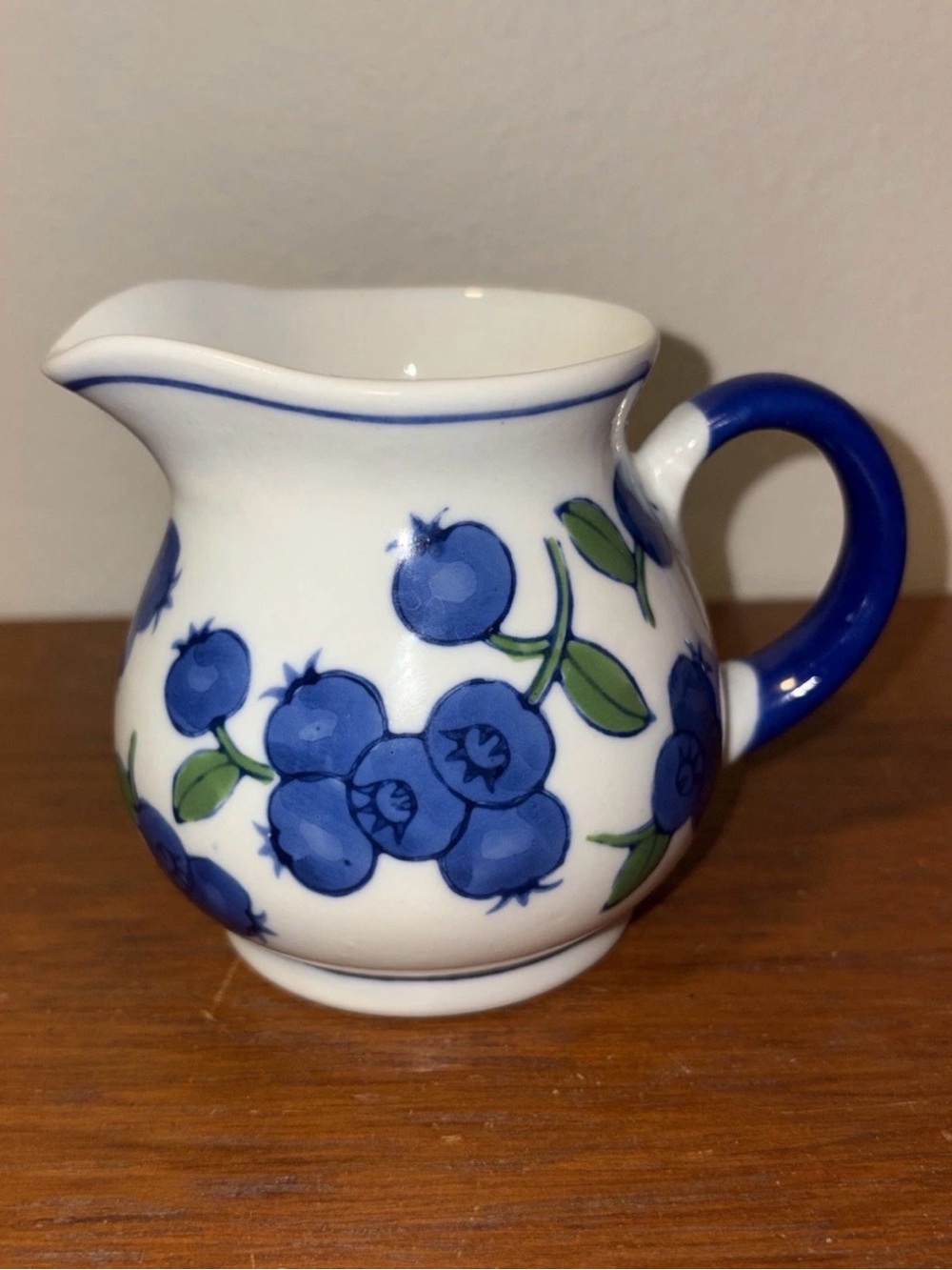 Vintage April Cornell Creamer Pitcher Blueberry Floral